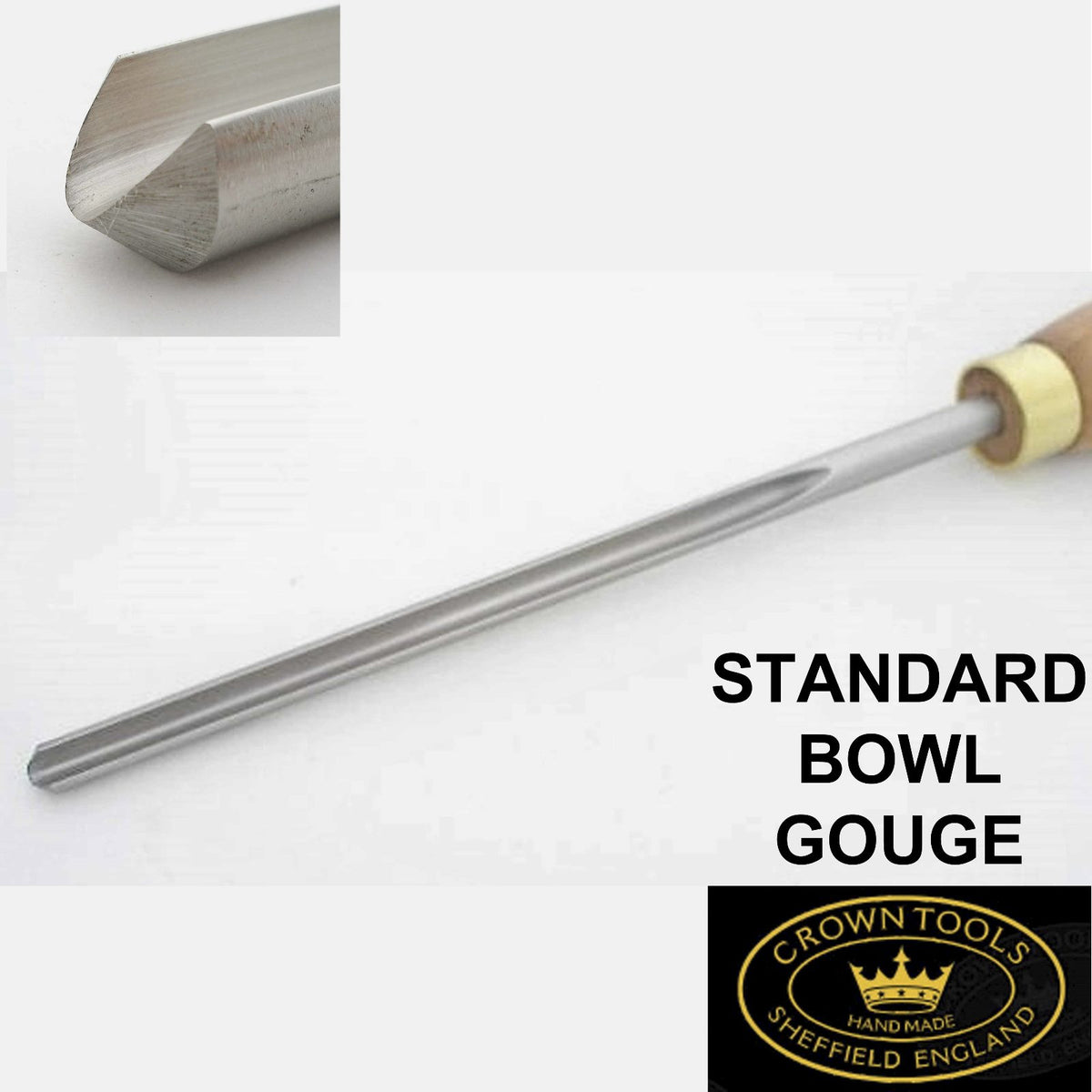 Crown 3/8" 10mm Bowl Gouge Standard Grind High Speed Steel – Tulip ...